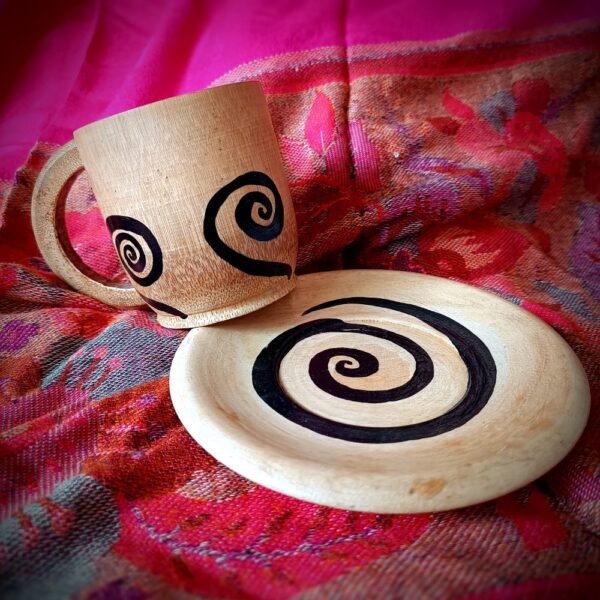 Bamboo Cup Dish Set 1 - Image 2